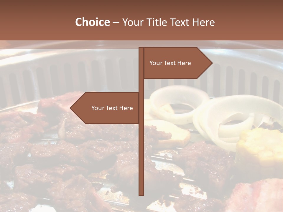 A Large Metal Pan Filled With Food On Top Of A Table PowerPoint Template