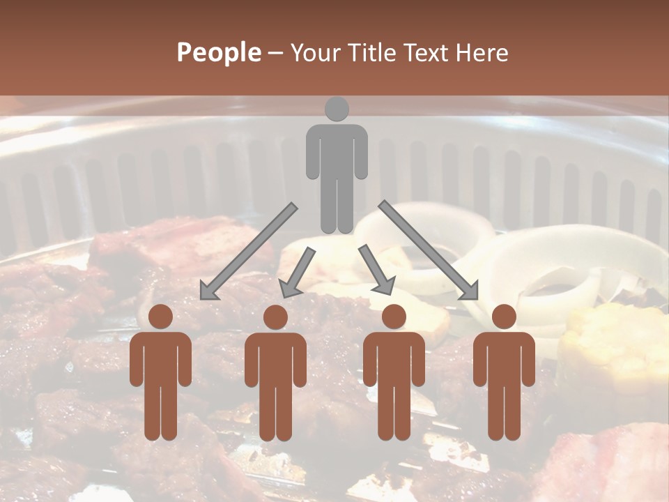 A Large Metal Pan Filled With Food On Top Of A Table PowerPoint Template