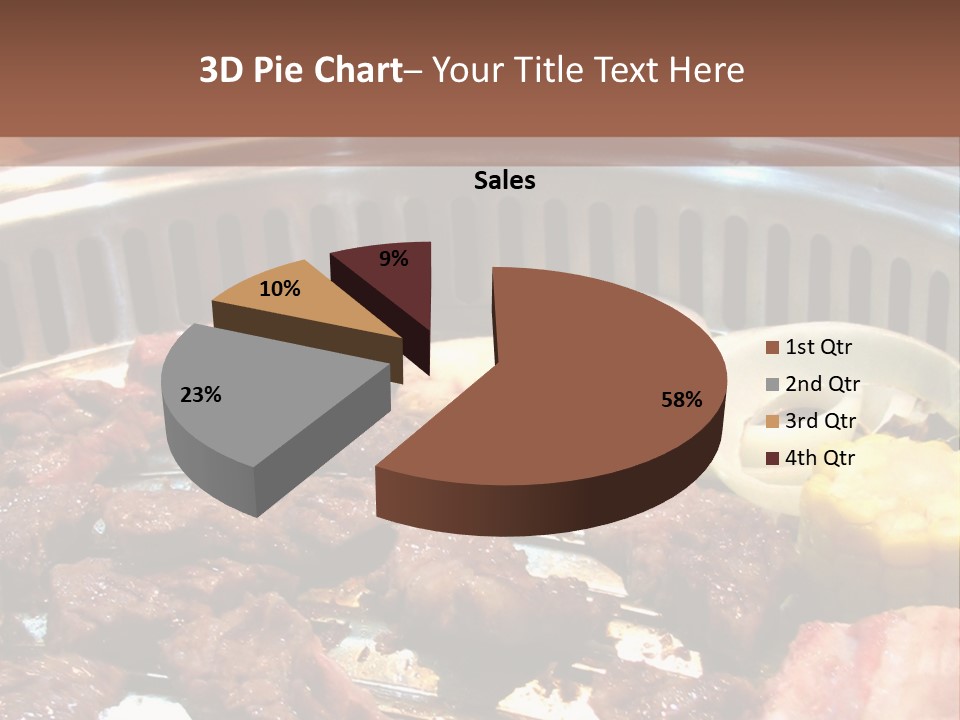A Large Metal Pan Filled With Food On Top Of A Table PowerPoint Template