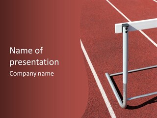 Athletics - Hurdle Close Up PowerPoint Template