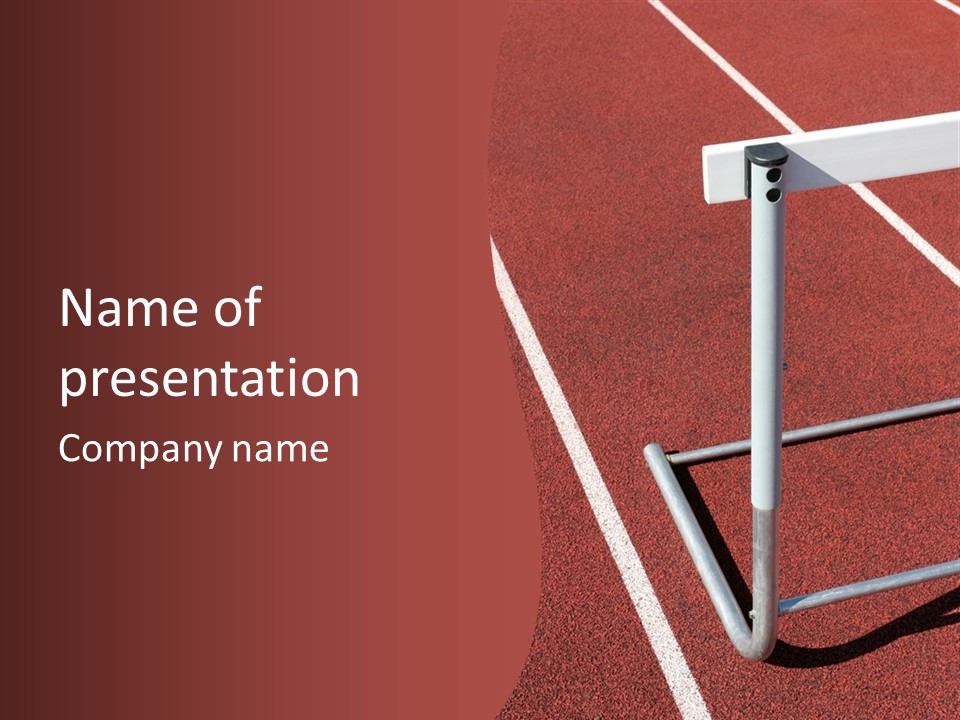 Athletics - Hurdle Close Up PowerPoint Template