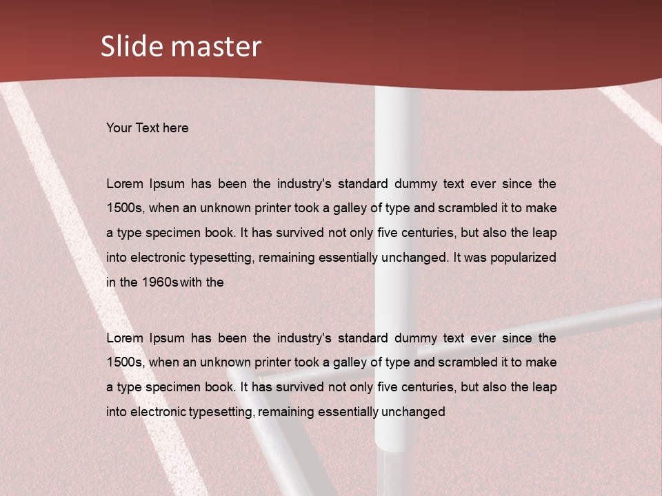 Athletics - Hurdle Close Up PowerPoint Template