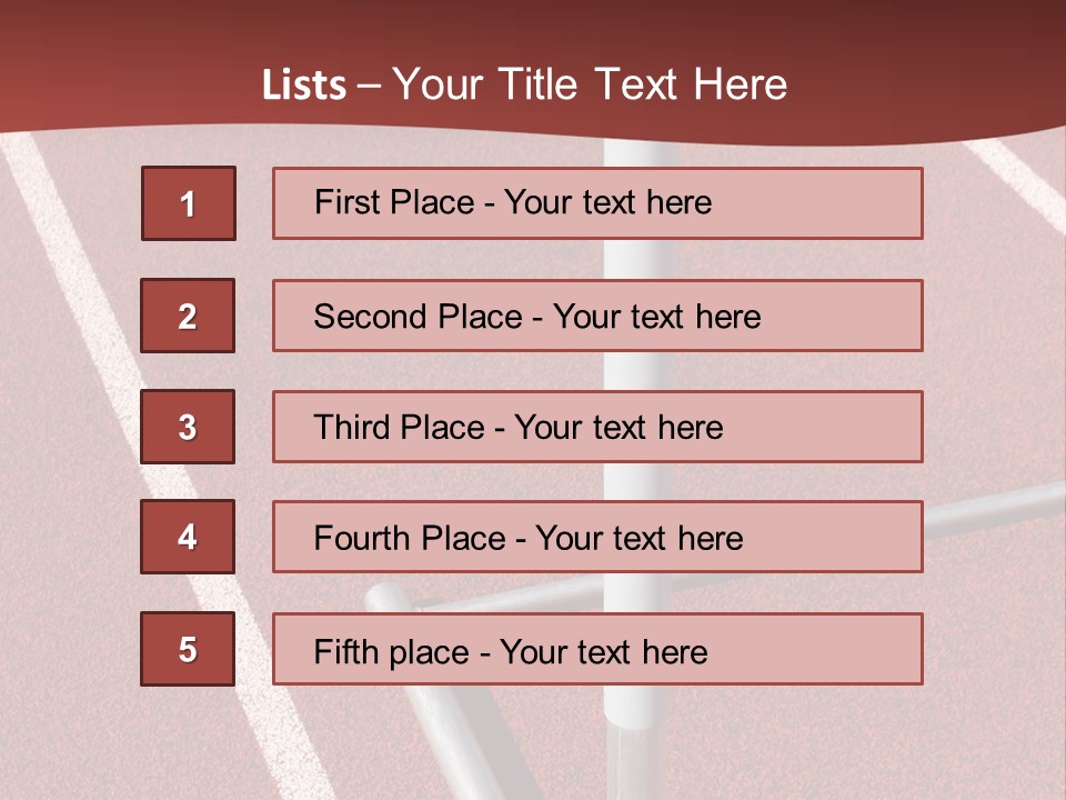 Athletics - Hurdle Close Up PowerPoint Template