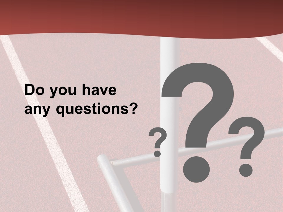 Athletics - Hurdle Close Up PowerPoint Template