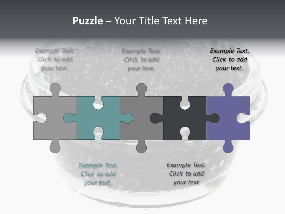 Black Caviar In A Glass Jar On A White Background PowerPoint Template