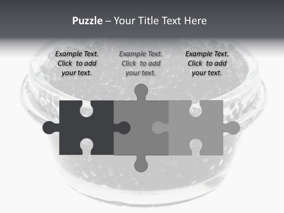 Black Caviar In A Glass Jar On A White Background PowerPoint Template