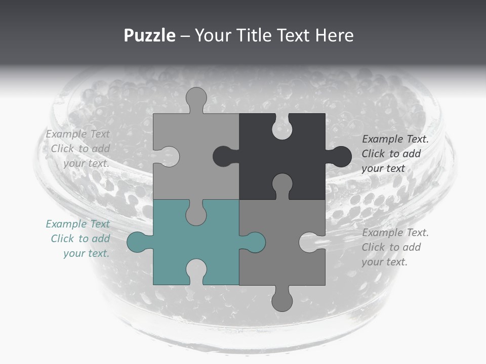 Black Caviar In A Glass Jar On A White Background PowerPoint Template