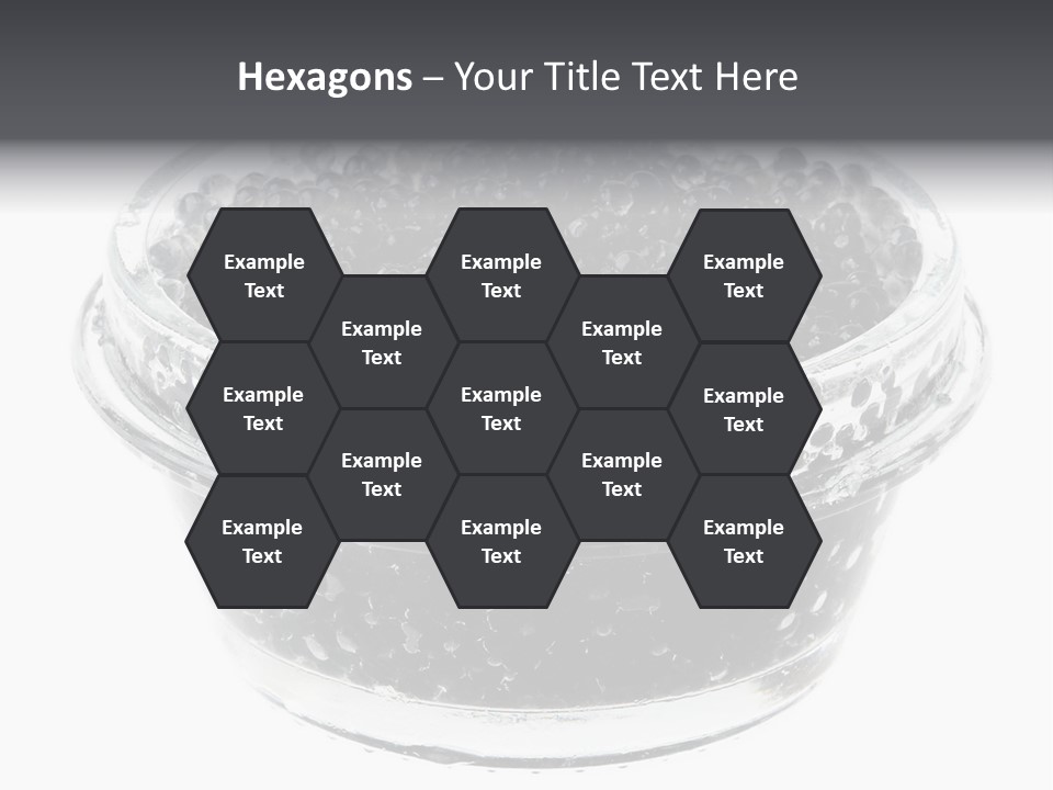 Black Caviar In A Glass Jar On A White Background PowerPoint Template