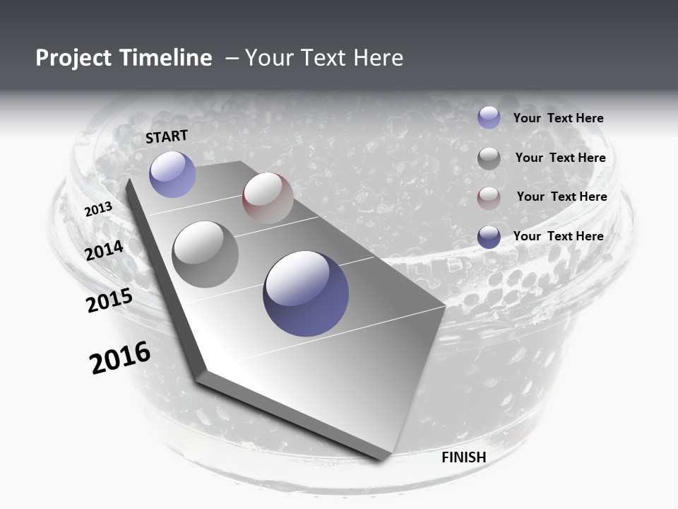 Black Caviar In A Glass Jar On A White Background PowerPoint Template