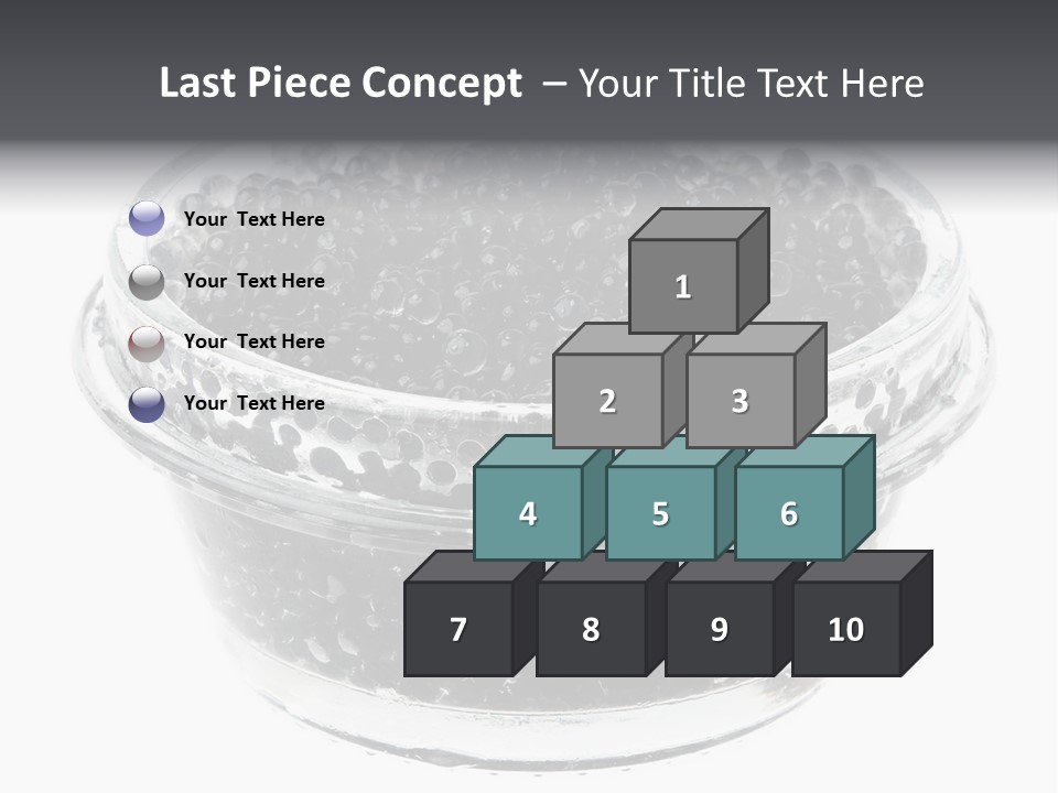 Black Caviar In A Glass Jar On A White Background PowerPoint Template