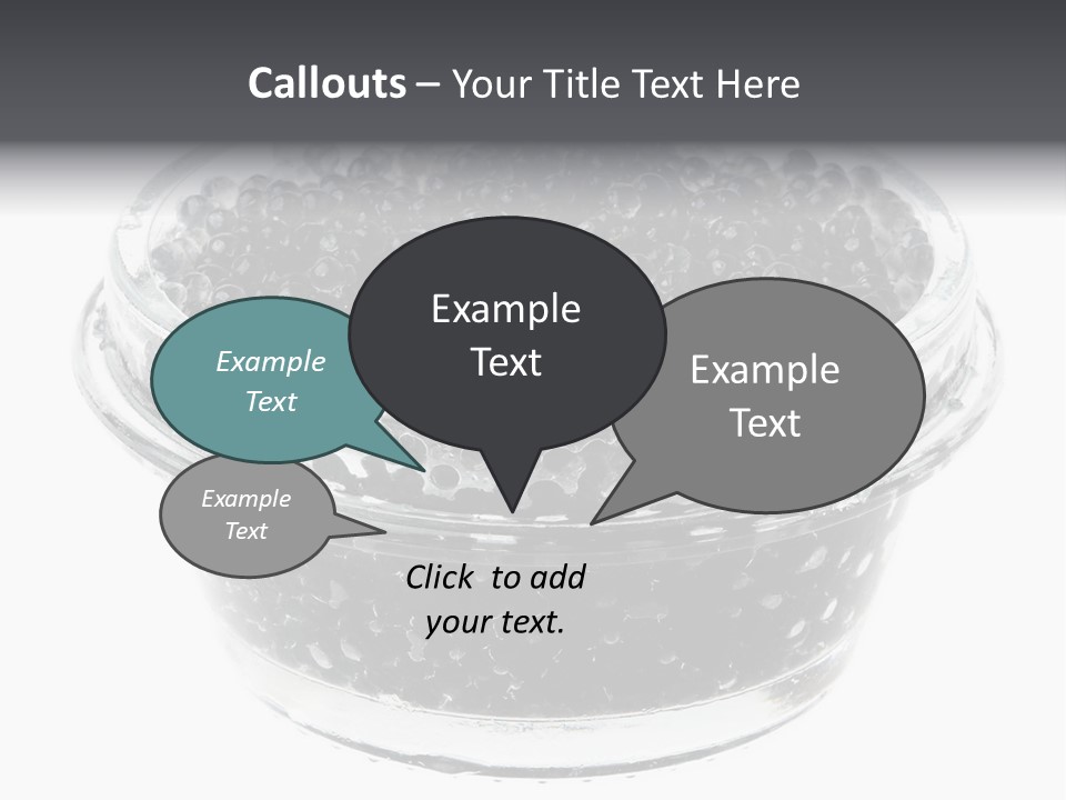 Black Caviar In A Glass Jar On A White Background PowerPoint Template