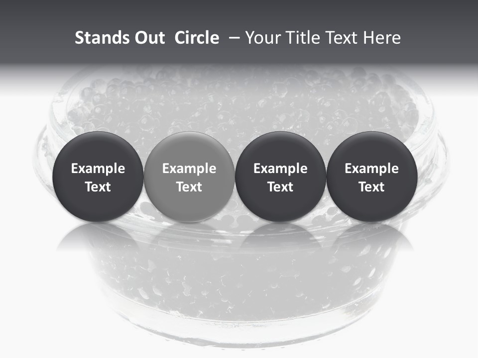 Black Caviar In A Glass Jar On A White Background PowerPoint Template