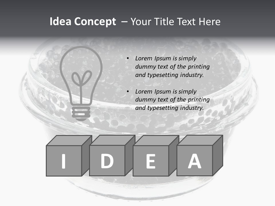 Black Caviar In A Glass Jar On A White Background PowerPoint Template