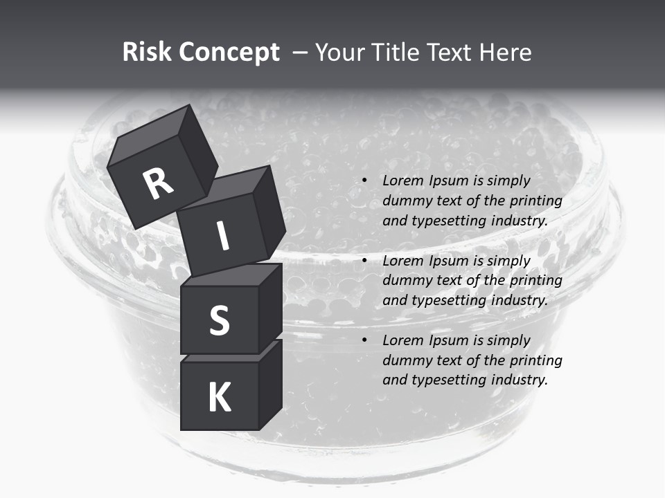 Black Caviar In A Glass Jar On A White Background PowerPoint Template