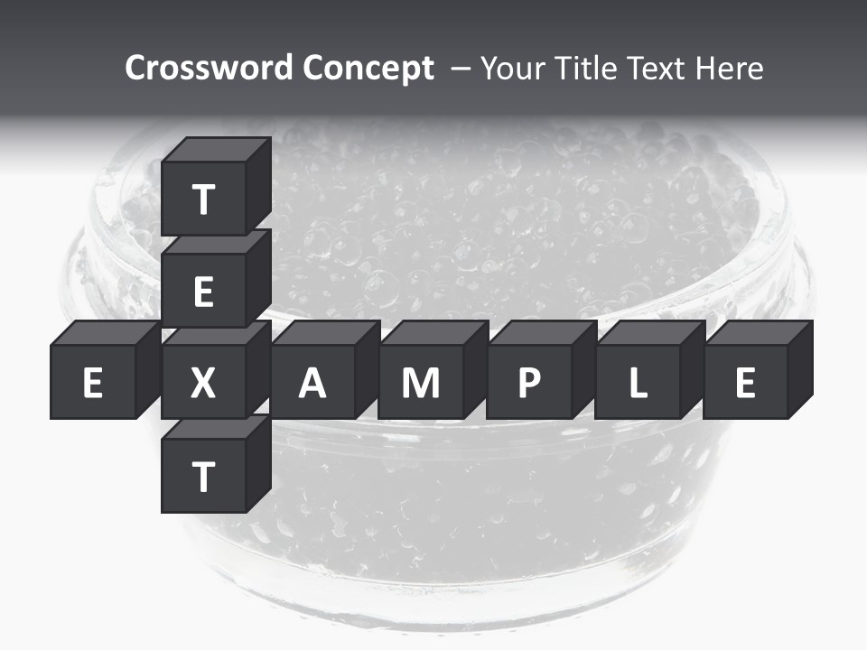 Black Caviar In A Glass Jar On A White Background PowerPoint Template