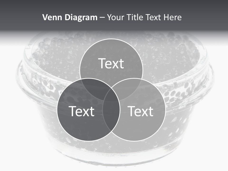 Black Caviar In A Glass Jar On A White Background PowerPoint Template