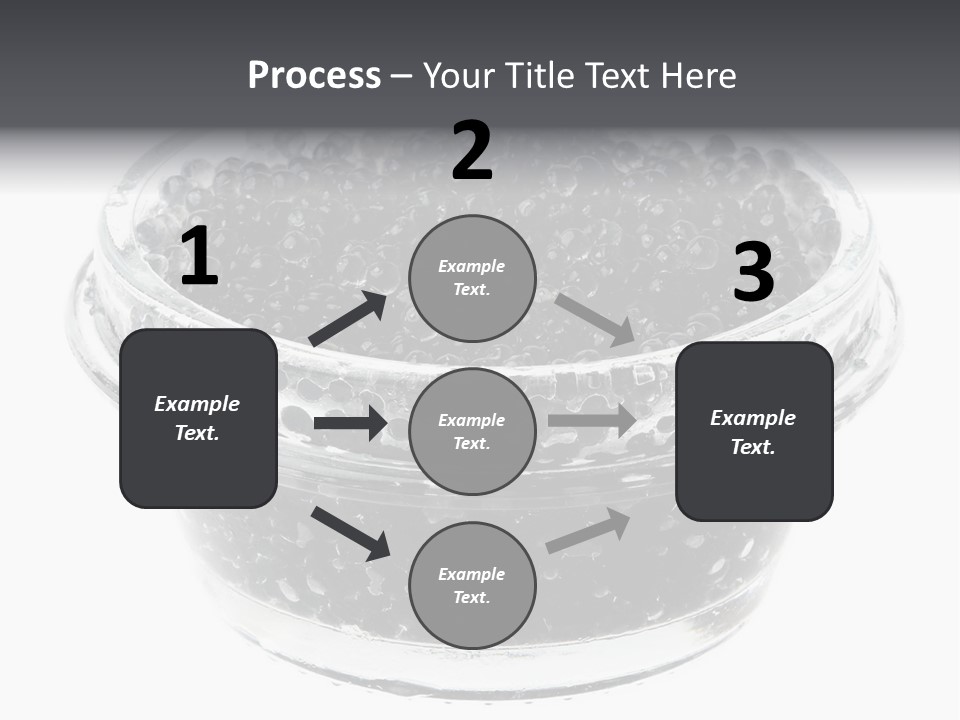 Black Caviar In A Glass Jar On A White Background PowerPoint Template