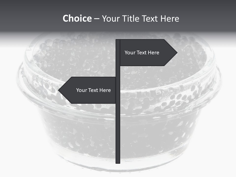 Black Caviar In A Glass Jar On A White Background PowerPoint Template