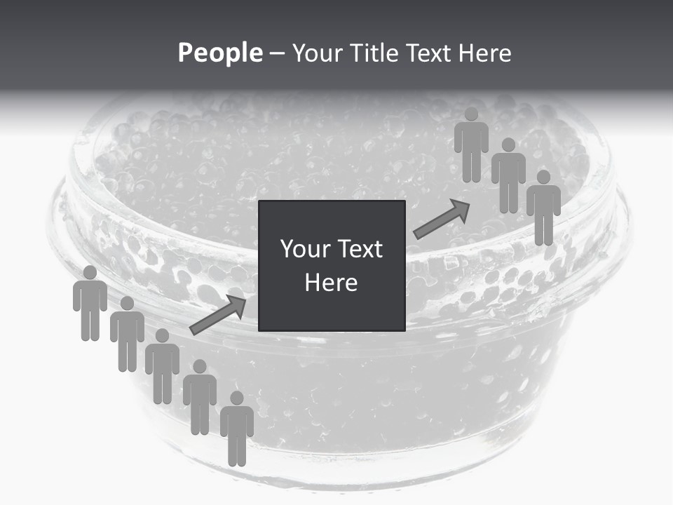 Black Caviar In A Glass Jar On A White Background PowerPoint Template