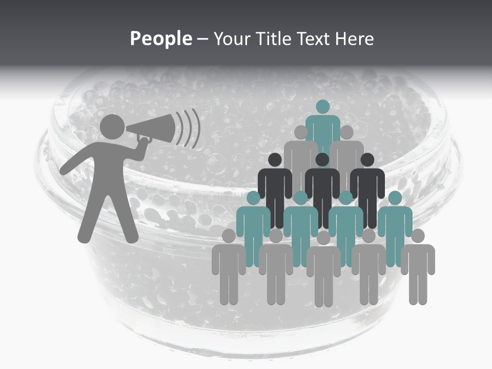 Black Caviar In A Glass Jar On A White Background PowerPoint Template