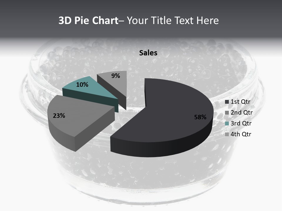 Black Caviar In A Glass Jar On A White Background PowerPoint Template