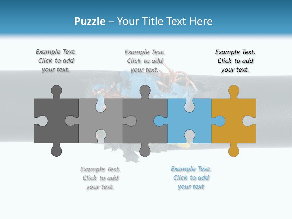 Macro Detail Of A Damaged Cable. PowerPoint Template