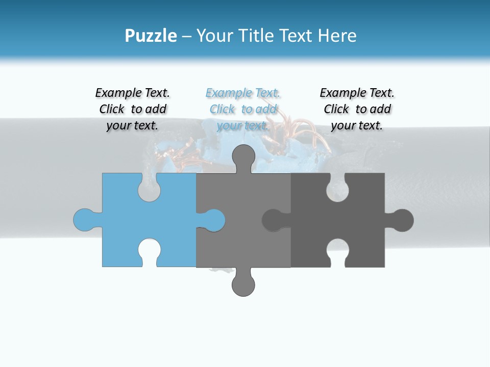 Macro Detail Of A Damaged Cable. PowerPoint Template