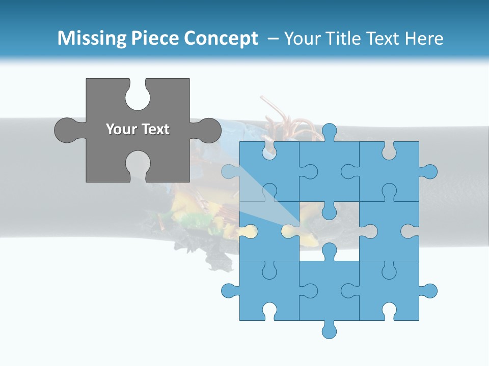 Macro Detail Of A Damaged Cable. PowerPoint Template
