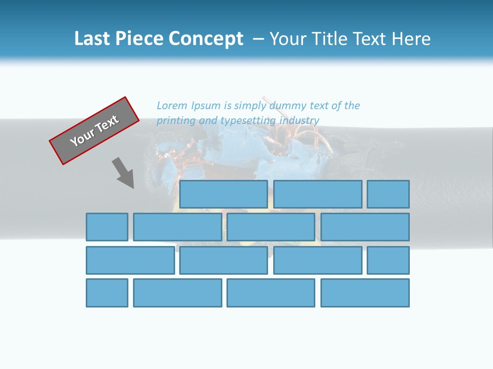 Macro Detail Of A Damaged Cable. PowerPoint Template