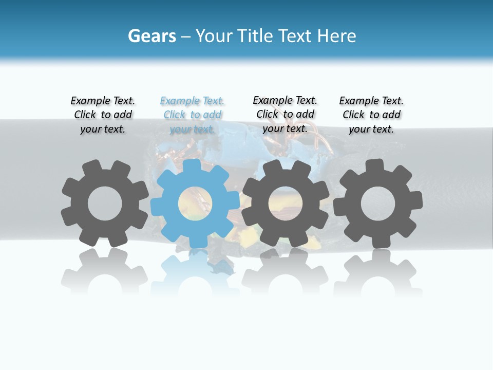 Macro Detail Of A Damaged Cable. PowerPoint Template