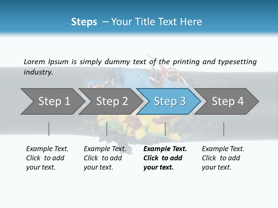 Macro Detail Of A Damaged Cable. PowerPoint Template