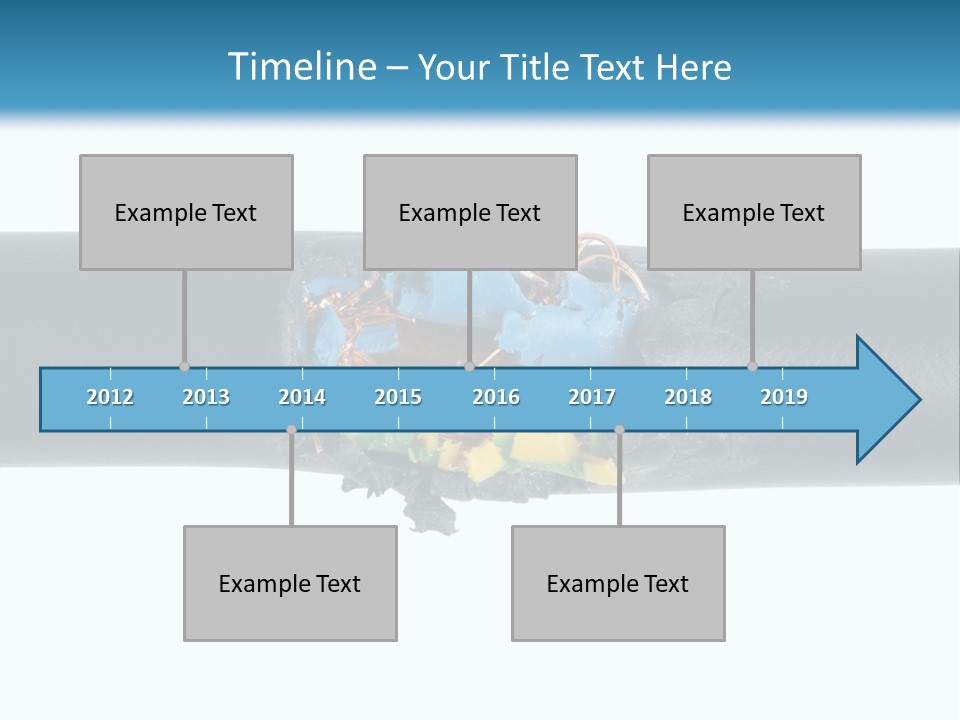 Macro Detail Of A Damaged Cable. PowerPoint Template