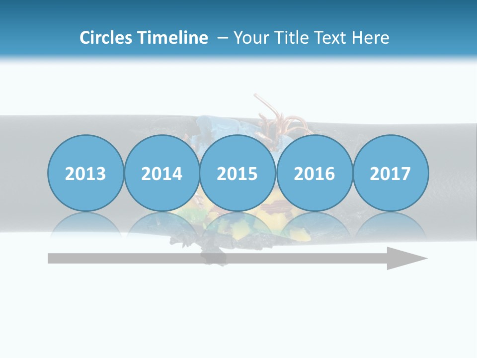 Macro Detail Of A Damaged Cable. PowerPoint Template