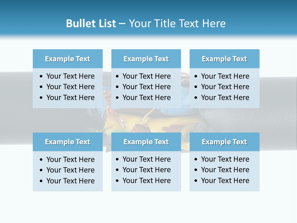 Macro Detail Of A Damaged Cable. PowerPoint Template