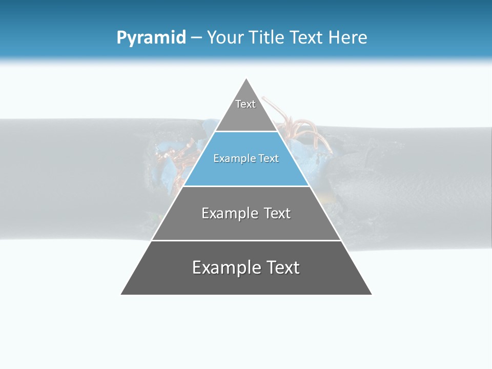 Macro Detail Of A Damaged Cable. PowerPoint Template