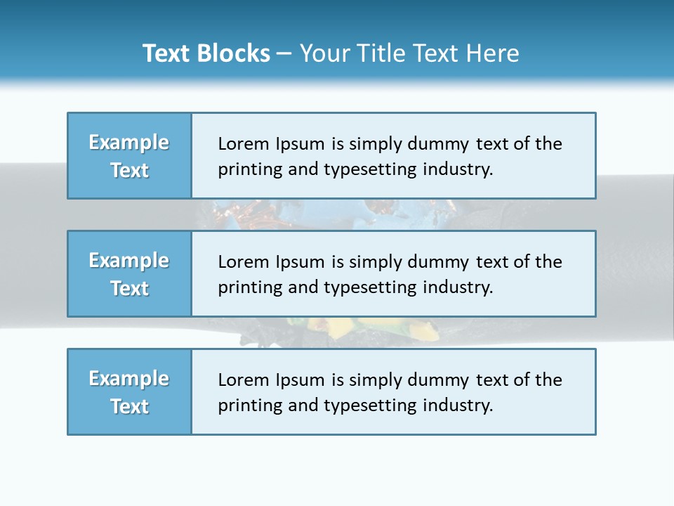 Macro Detail Of A Damaged Cable. PowerPoint Template