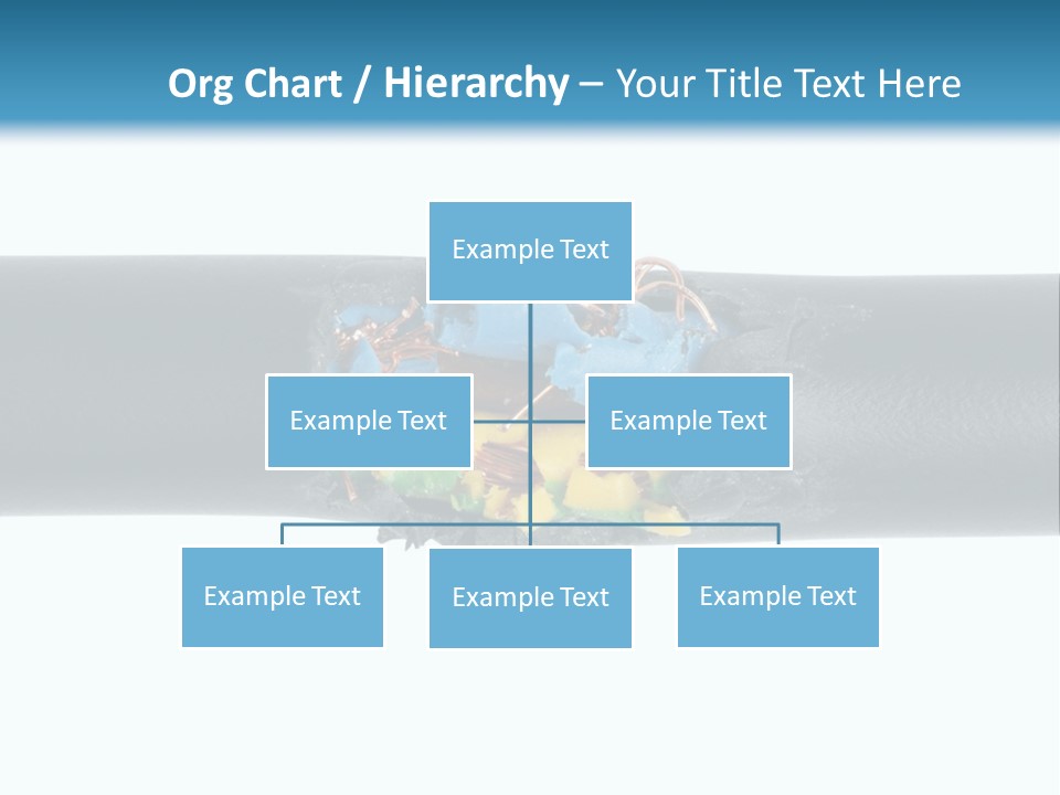 Macro Detail Of A Damaged Cable. PowerPoint Template