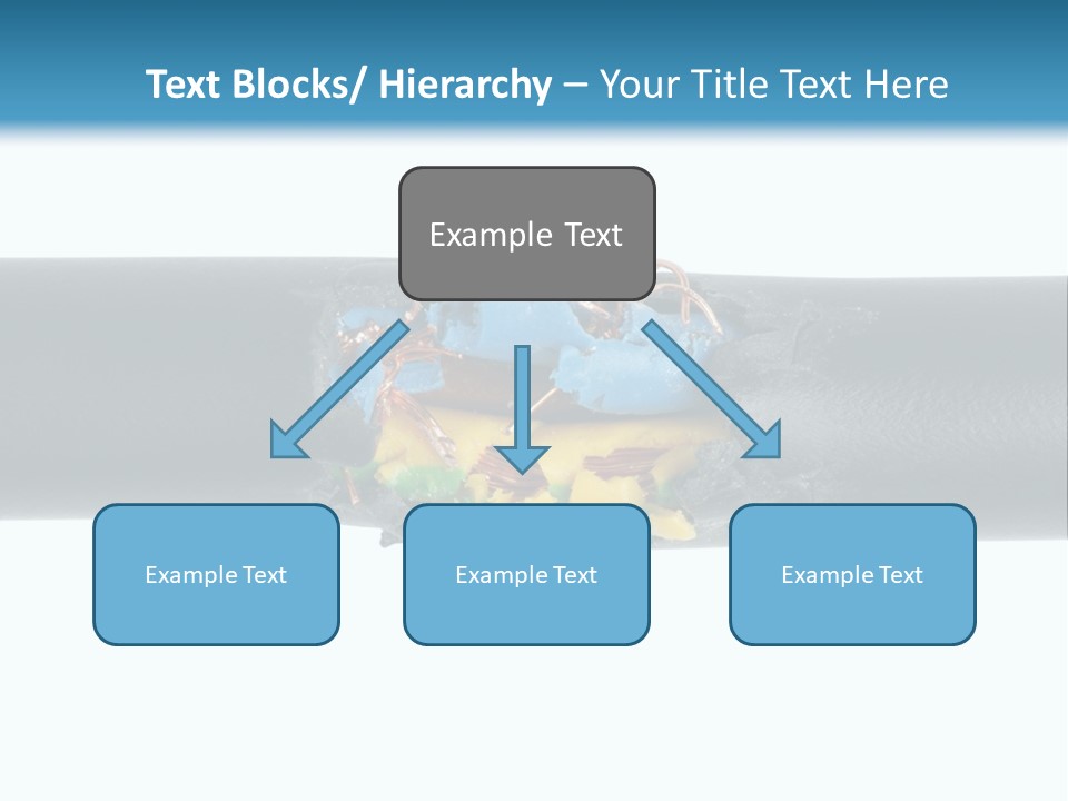 Macro Detail Of A Damaged Cable. PowerPoint Template