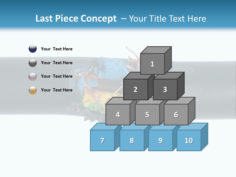 Macro Detail Of A Damaged Cable. PowerPoint Template