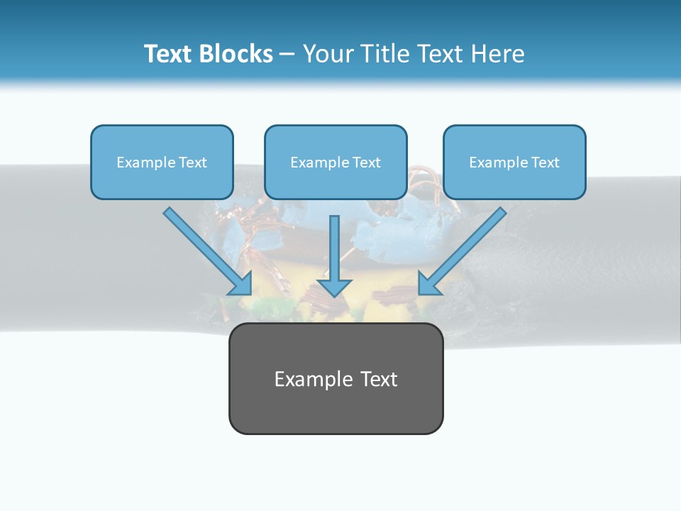 Macro Detail Of A Damaged Cable. PowerPoint Template