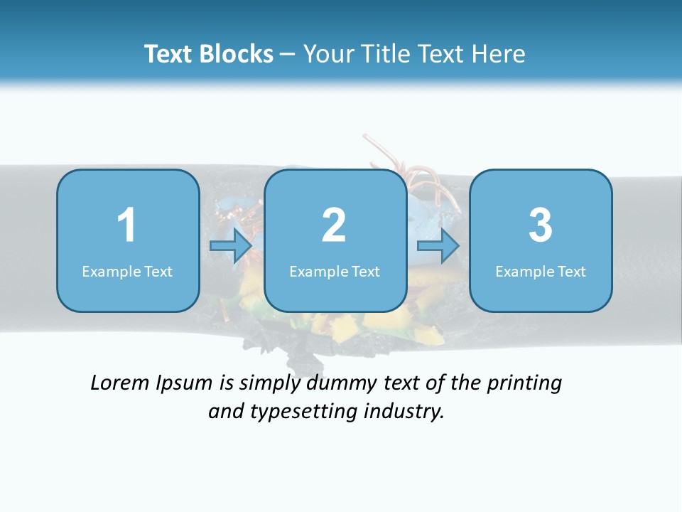 Macro Detail Of A Damaged Cable. PowerPoint Template