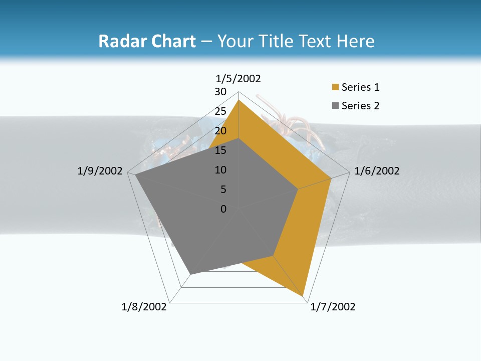 Macro Detail Of A Damaged Cable. PowerPoint Template