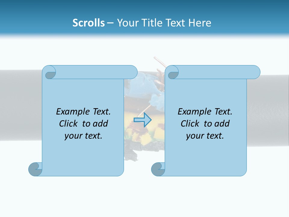 Macro Detail Of A Damaged Cable. PowerPoint Template