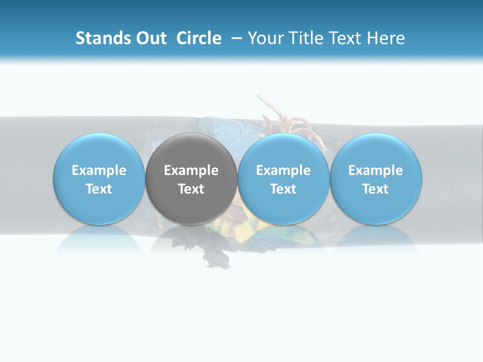 Macro Detail Of A Damaged Cable. PowerPoint Template
