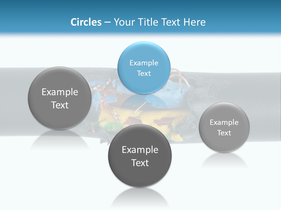 Macro Detail Of A Damaged Cable. PowerPoint Template