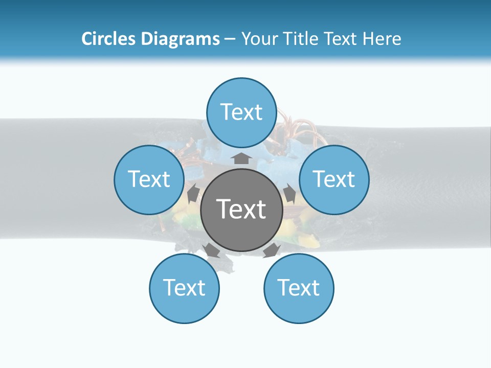 Macro Detail Of A Damaged Cable. PowerPoint Template