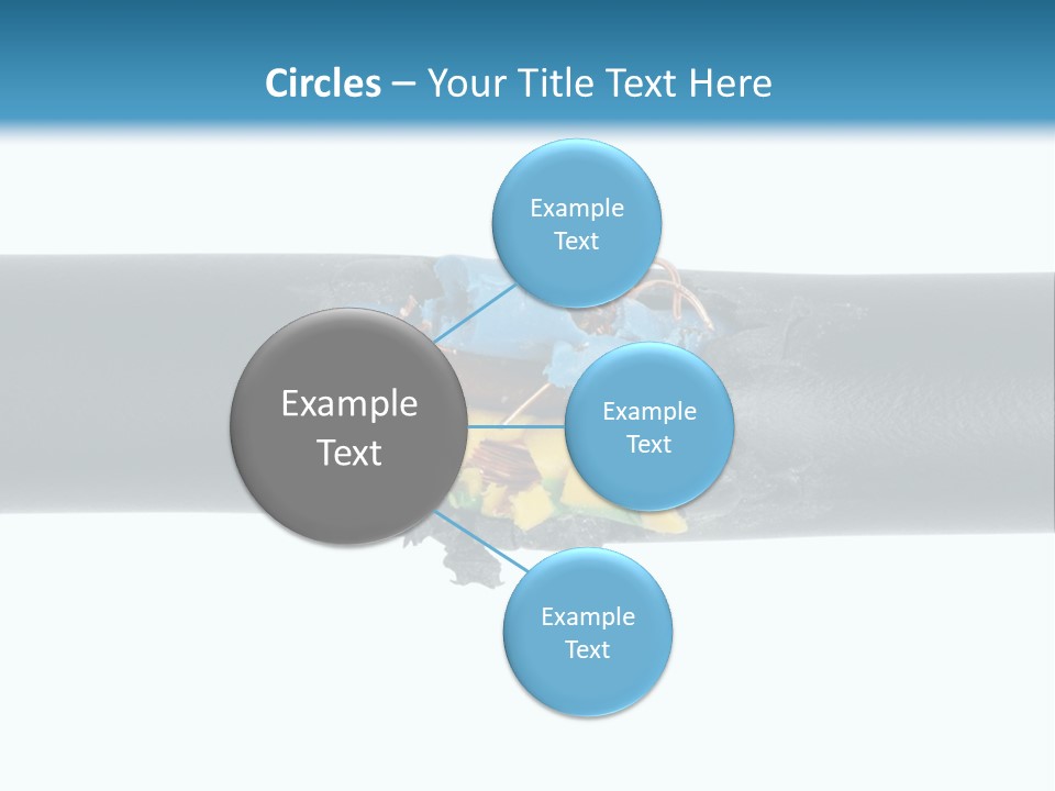 Macro Detail Of A Damaged Cable. PowerPoint Template