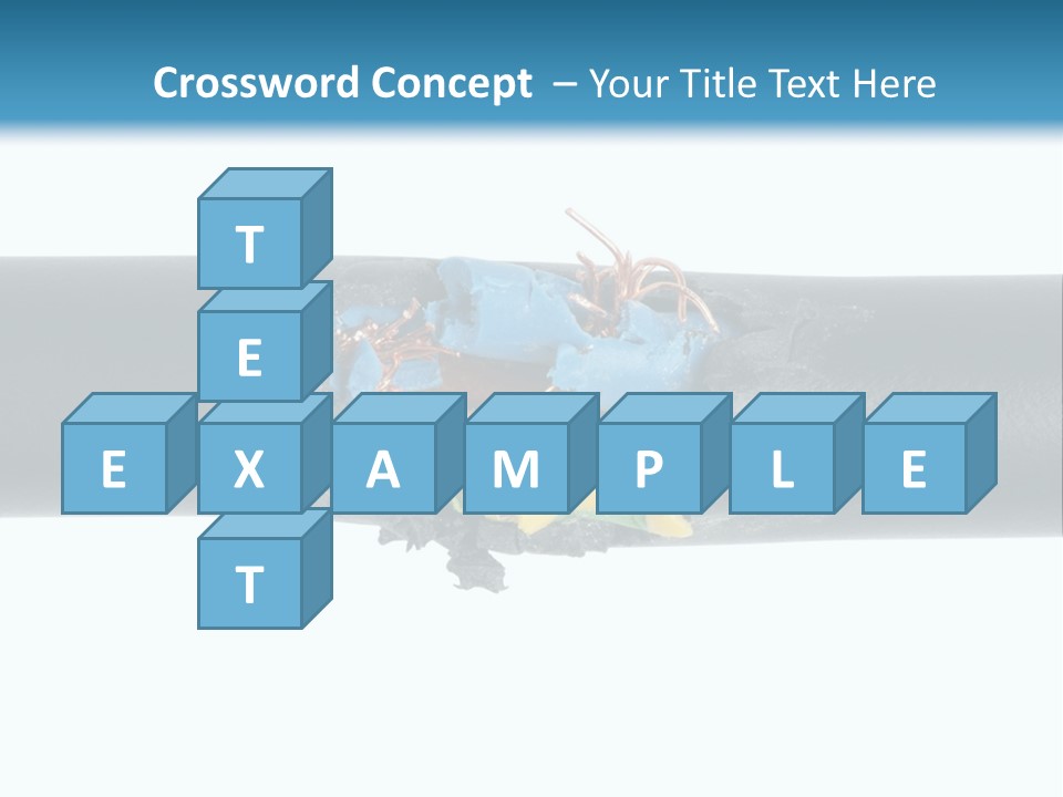 Macro Detail Of A Damaged Cable. PowerPoint Template