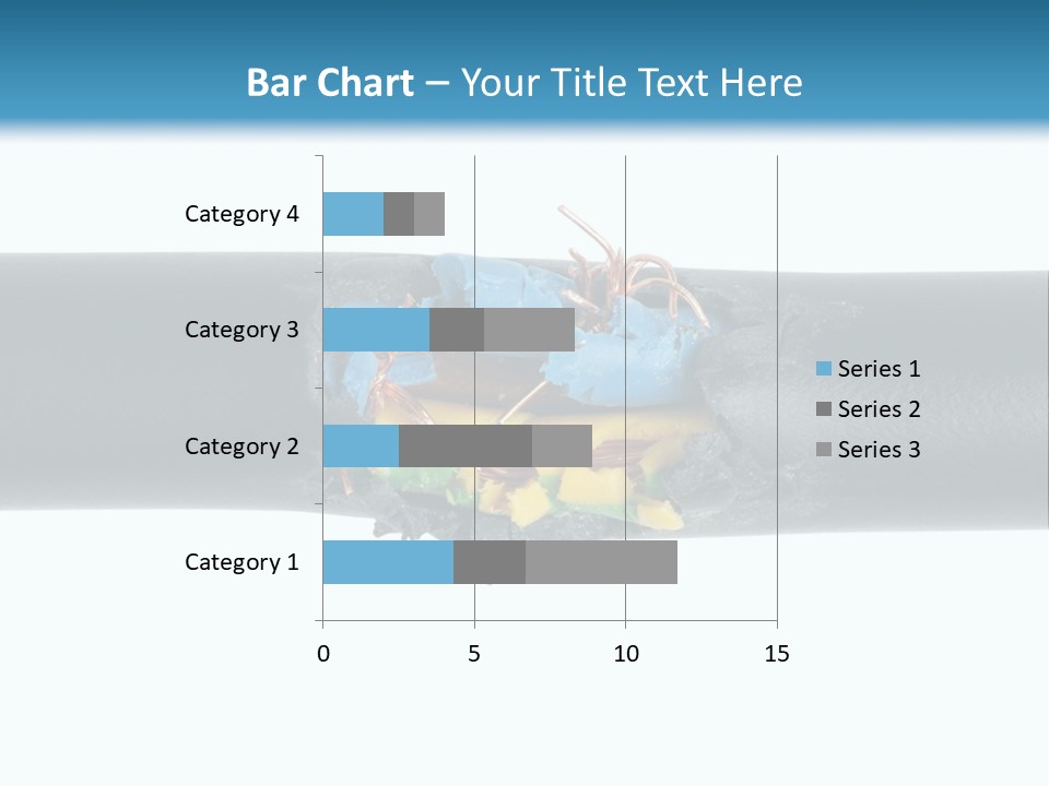 Macro Detail Of A Damaged Cable. PowerPoint Template