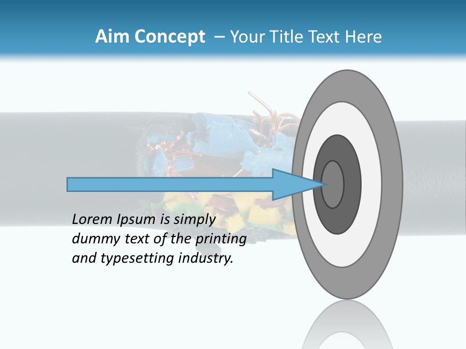 Macro Detail Of A Damaged Cable. PowerPoint Template